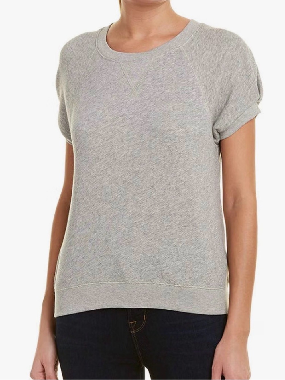 Joie Light Gray Short sleeve Crewneck Sweatshirt Size Medium